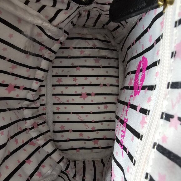 Betsey Johnson Rainbow & Heart Black Backpack - Picture 9 of 14